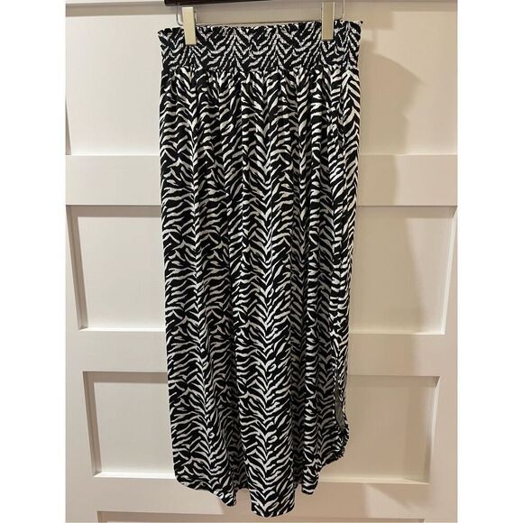 New Ninexis zebra black and white Maxi skirt with split - Picture 1 of 11